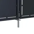 Portail de jardin Acier 400 x 200 cm Anthracite
