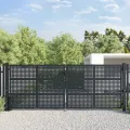 Portail de jardin anthracite 400x150 cm acier