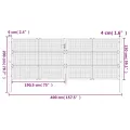 Portail de jardin anthracite 400x150 cm acier