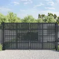 Portail de jardin anthracite 400x200 cm acier