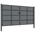 Portail de jardin anthracite 400x200 cm acier
