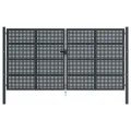 Portail de jardin anthracite 400x200 cm acier