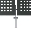 Portail de jardin anthracite 400x200 cm acier