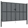 Portail de jardin anthracite 300x175 cm acier