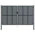 Portail de jardin anthracite 300x175 cm acier