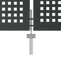 Portail de jardin anthracite 300x175 cm acier