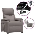 Fauteuil inclinable électrique Taupe Tissu