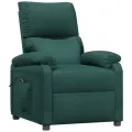 Fauteuil inclinable électrique Vert foncé Tissu