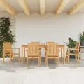 Ensemble à manger de jardin 7 pcs Bois de teck solide