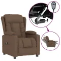 Fauteuil inclinable électrique Marron Tissu