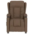 Fauteuil inclinable électrique Marron Tissu