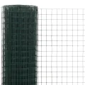 Grillage acier avec revêtement en PVC 10x1,5 m vert