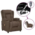 Fauteuil électrique de massage Taupe Tissu