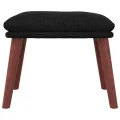Repose-pied Noir 45x29,5x35 cm Tissu