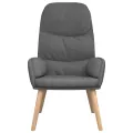 Chaise de relaxation avec tabouret Gris clair Tissu