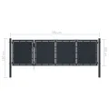 Portail de jardin Acier 350x100 cm Anthracite