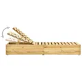 Chaise longue de jardin avec table et coussin Pin imprégné