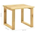 Chaise longue de jardin avec table et coussin Pin imprégné