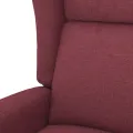 Fauteuil inclinable électrique à oreilles rouge bordeaux tissu