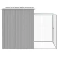 Poulailler avec cour gris clair 165x251x181 cm acier galvanisé