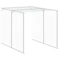 Poulailler avec cour gris clair 165x863x181 cm acier galvanisé