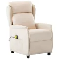 Fauteuil de massage en tissu crème