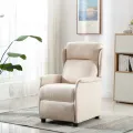 Fauteuil de massage en tissu crème