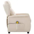 Fauteuil de massage en tissu crème