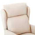 Fauteuil de massage en tissu crème