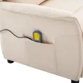 Fauteuil de massage en tissu crème