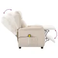 Fauteuil de massage en tissu crème