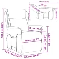 Fauteuil de massage en tissu crème