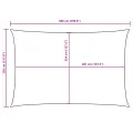 Voile de parasol tissu oxford rectangulaire 3,5x5 m rouge