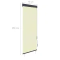 Store roulant d'extérieur 60 x 250 cm Crème