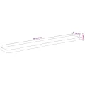 Étagère murale rectangulaire massif acacia bordure assortie