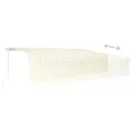 Auvent manuel rétractable avec store et LED 6x3 m Crème