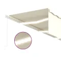 Auvent manuel rétractable avec store et LED 6x3 m Crème