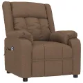 Fauteuil inclinable électrique Marron Tissu