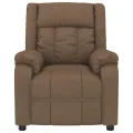 Fauteuil inclinable électrique Marron Tissu