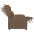 Fauteuil inclinable électrique Marron Tissu