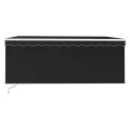 Auvent rétractable manuel avec store LED 3,5x2,5 m Anthracite