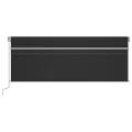 Auvent manuel rétractable avec store 4,5x3 m Anthracite