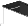 Auvent manuel rétractable avec store 4,5x3 m Anthracite