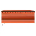 Auvent rétractable manuel store et LED 3x2,5 m Orange et marron