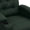 Fauteuil inclinable électrique Vert foncé Tissu