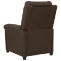 Fauteuil inclinable électrique Marron foncé Tissu