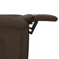 Fauteuil inclinable électrique Marron foncé Tissu
