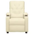 Fauteuil inclinable électrique Crème Similicuir