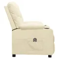 Fauteuil inclinable électrique Crème Similicuir