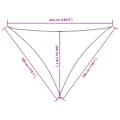 Voile de parasol tissu oxford triangulaire 3x3x4,24 m